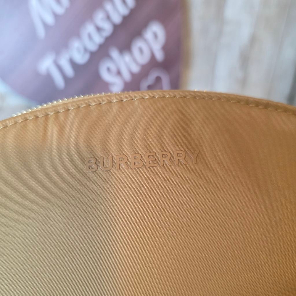 Women's Burberry Tan Cosmetic Bag - Picture 6 of 7